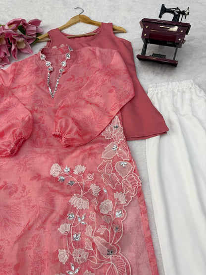 STEP INTO EFFORTLESS CHARM WITH OUR EXCLUSIVE 3-PIECE SET – CRAFTED FOR COMFORT, STITCHED WITH GRACE. WHOLESALE GEELAN FASHION SURAT