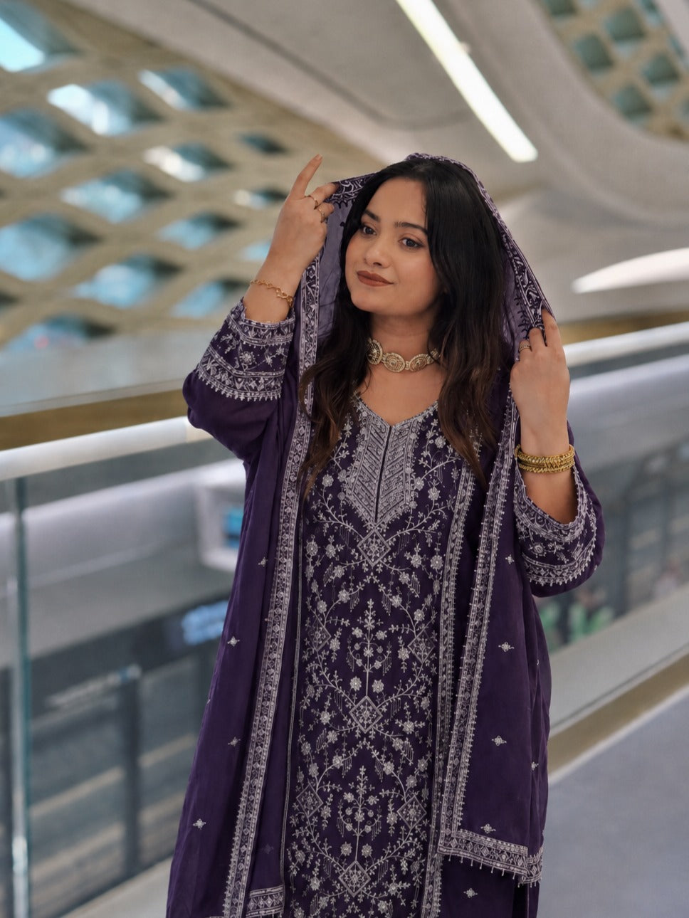 DESIGN WEAR SEQUENCE EMBROIDERY TOP AND FARSI PLAZZO WITH DUPATTA WHOLESALE GEELAN FASHION SURAT